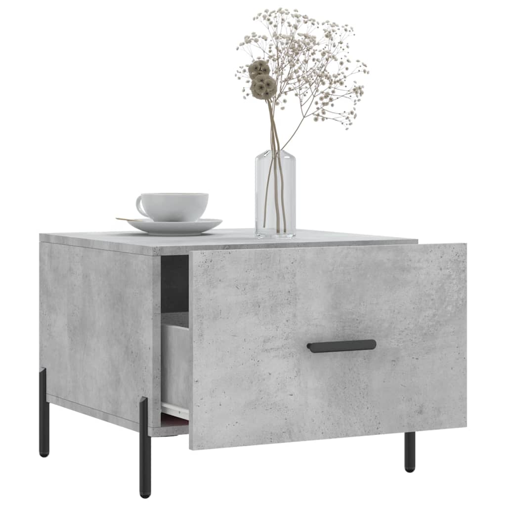 Coffee tables, 2 pcs., concrete gray, 50x50x40 cm, composite wood
