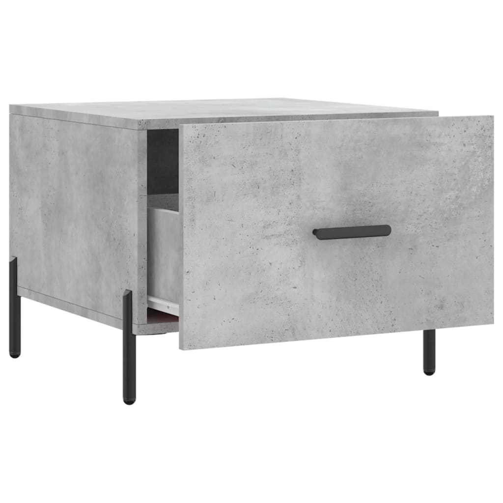 Coffee tables, 2 pcs., concrete gray, 50x50x40 cm, composite wood