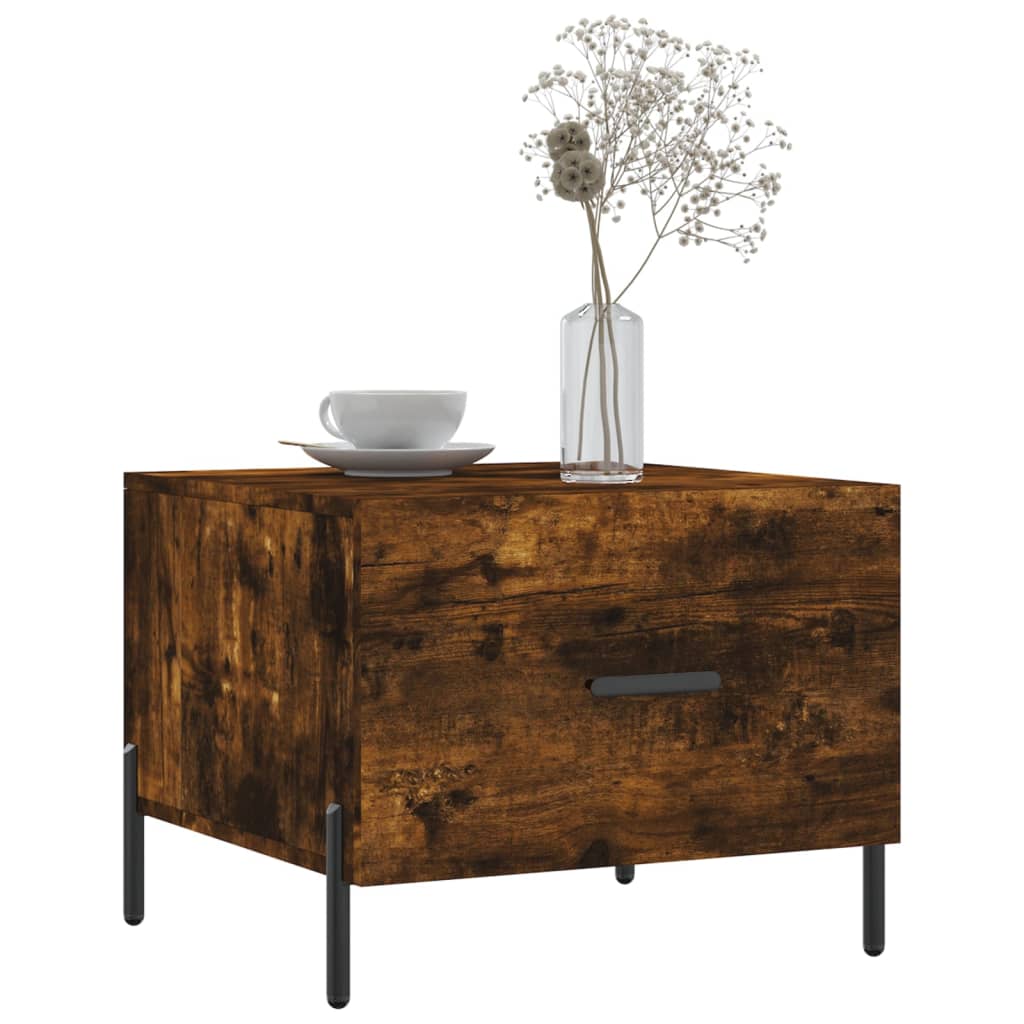Coffee table, smoky oak, 50x50x40 cm, processed wood