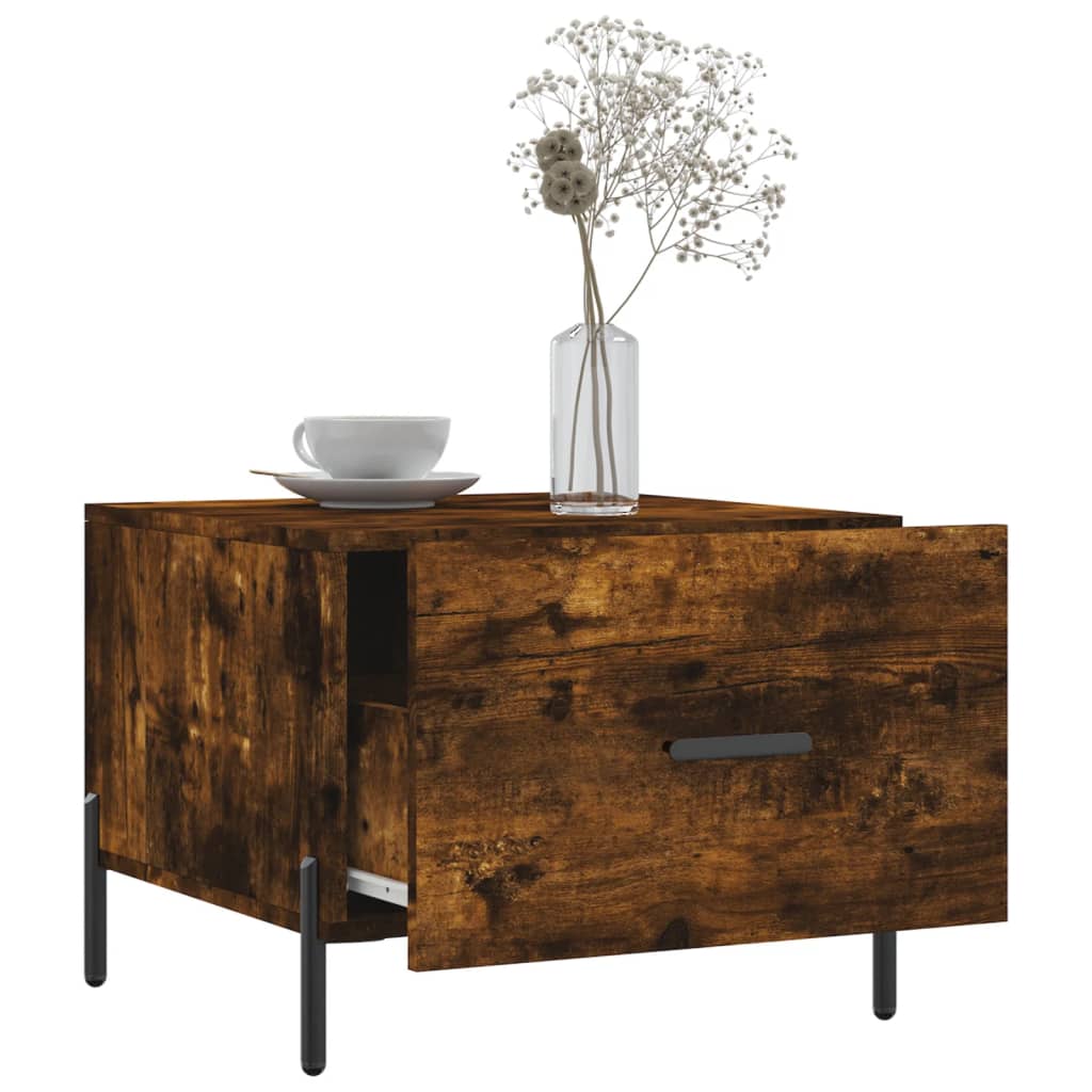 Coffee table, smoky oak, 50x50x40 cm, processed wood