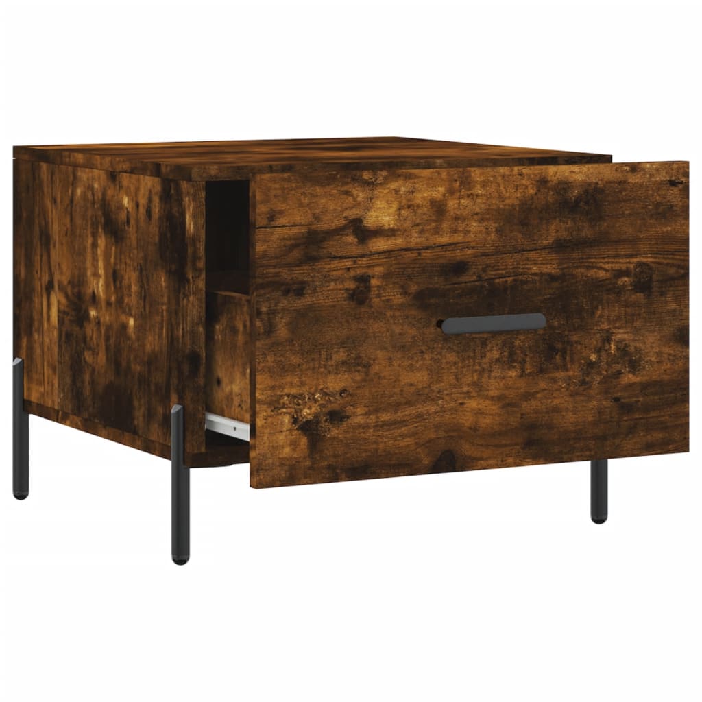 Coffee table, smoky oak, 50x50x40 cm, processed wood