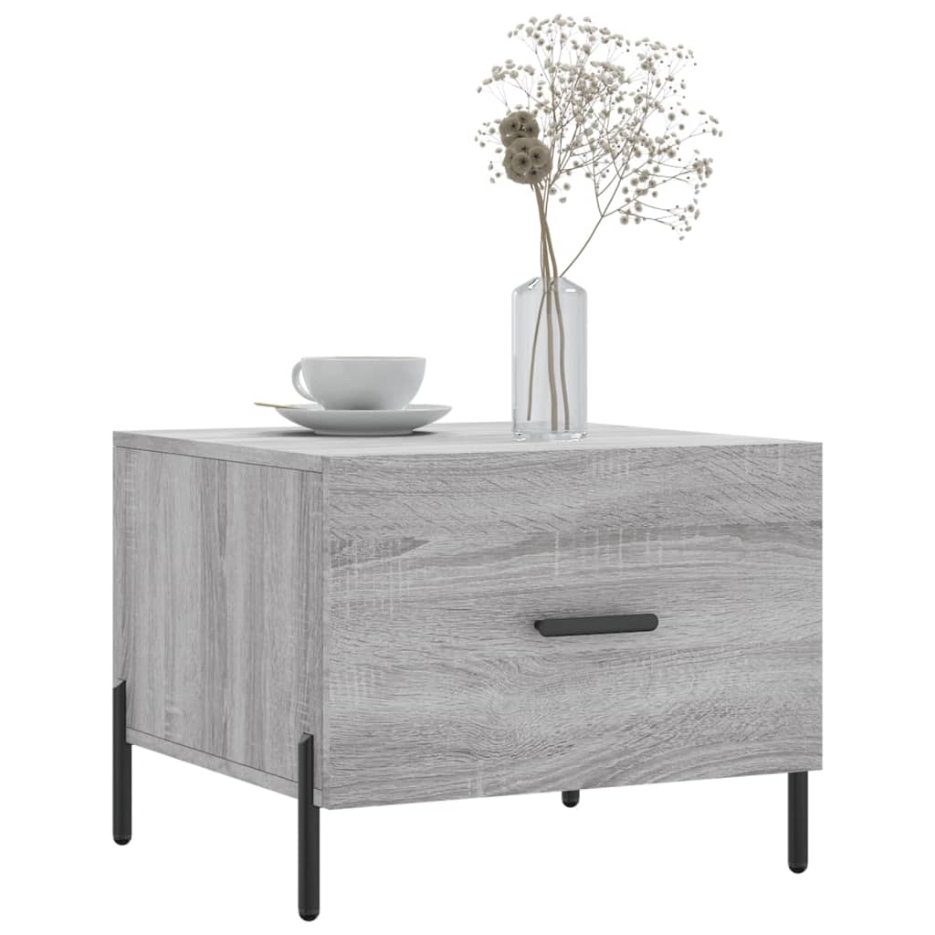 Coffee table, sonoma grey, 50x50x40 cm, processed wood