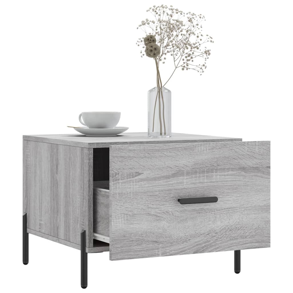 Coffee table, sonoma grey, 50x50x40 cm, processed wood
