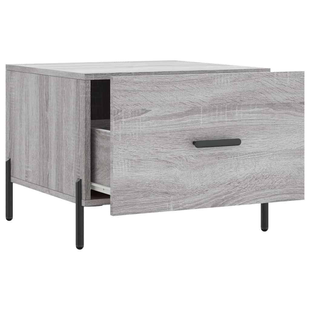 Coffee table, sonoma grey, 50x50x40 cm, processed wood