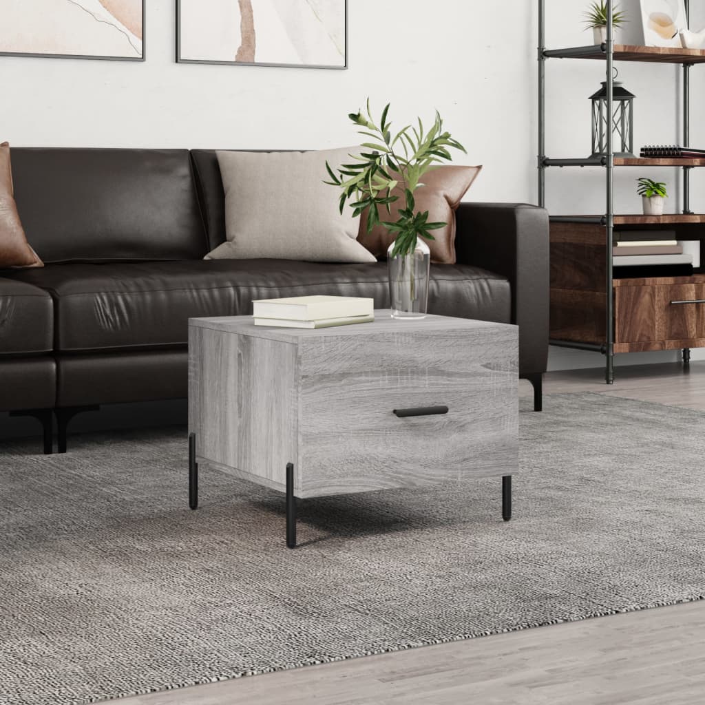 Coffee table, sonoma grey, 50x50x40 cm, processed wood