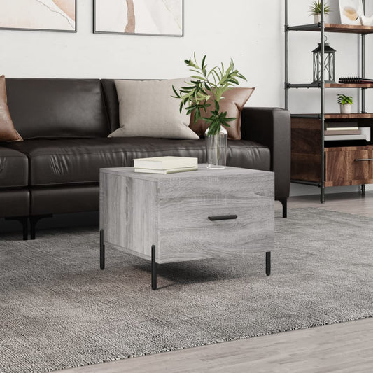 Coffee table, sonoma grey, 50x50x40 cm, processed wood