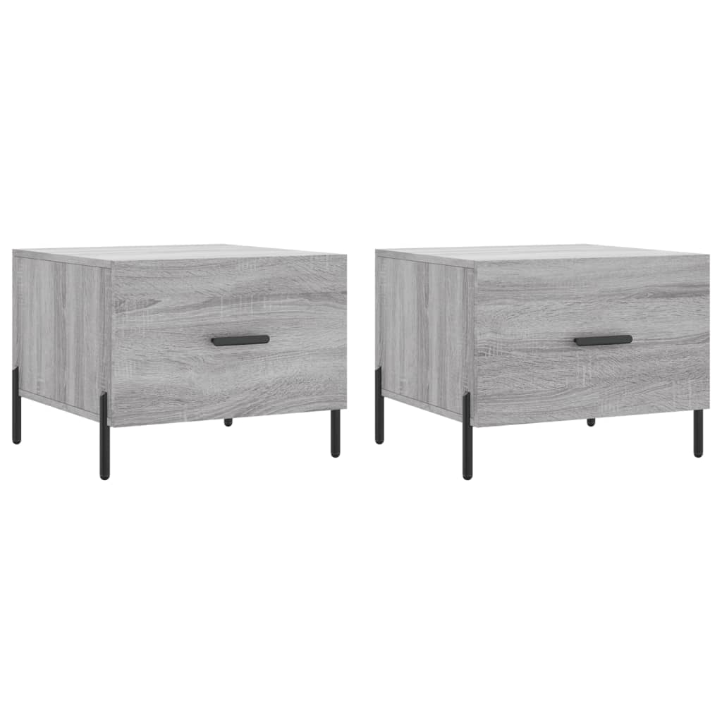 Coffee tables, 2 pcs., sonoma gray, 50x50x40 cm, composite wood