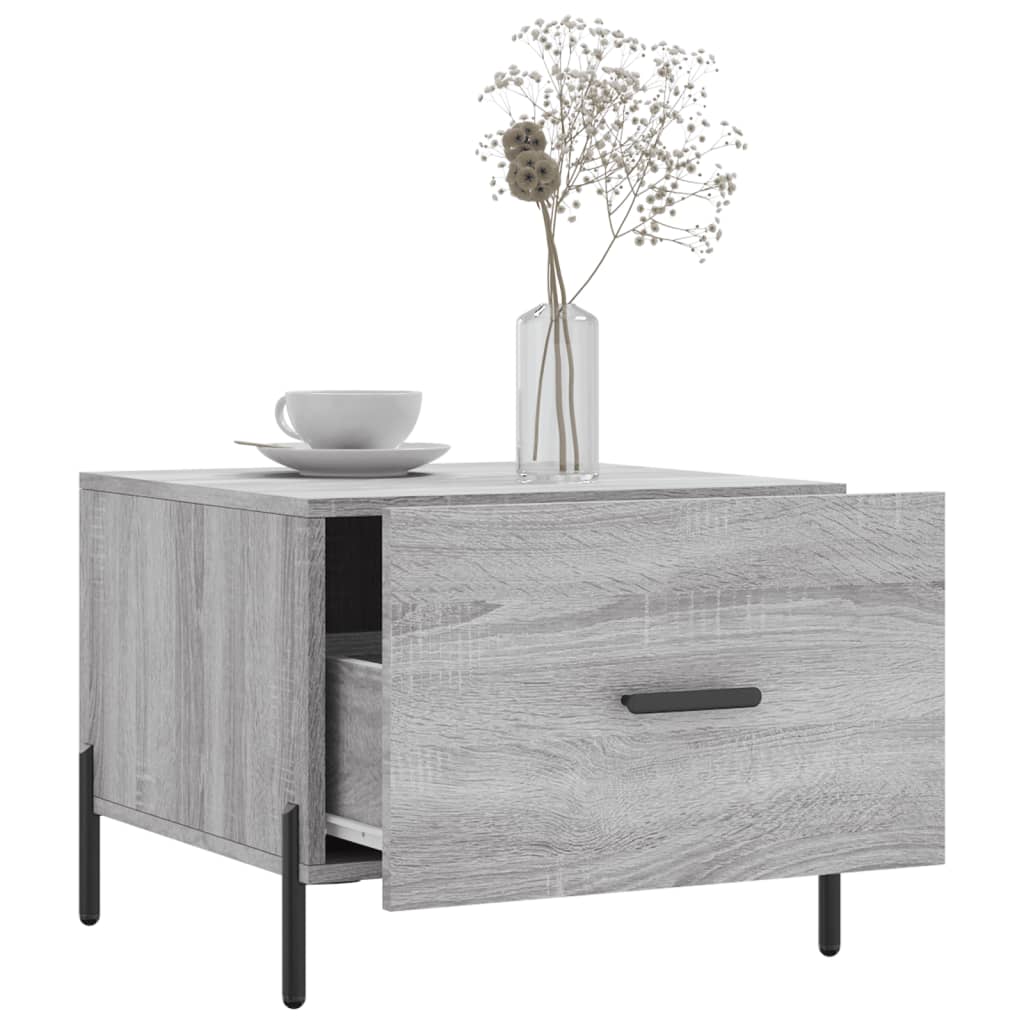Coffee tables, 2 pcs., sonoma gray, 50x50x40 cm, composite wood