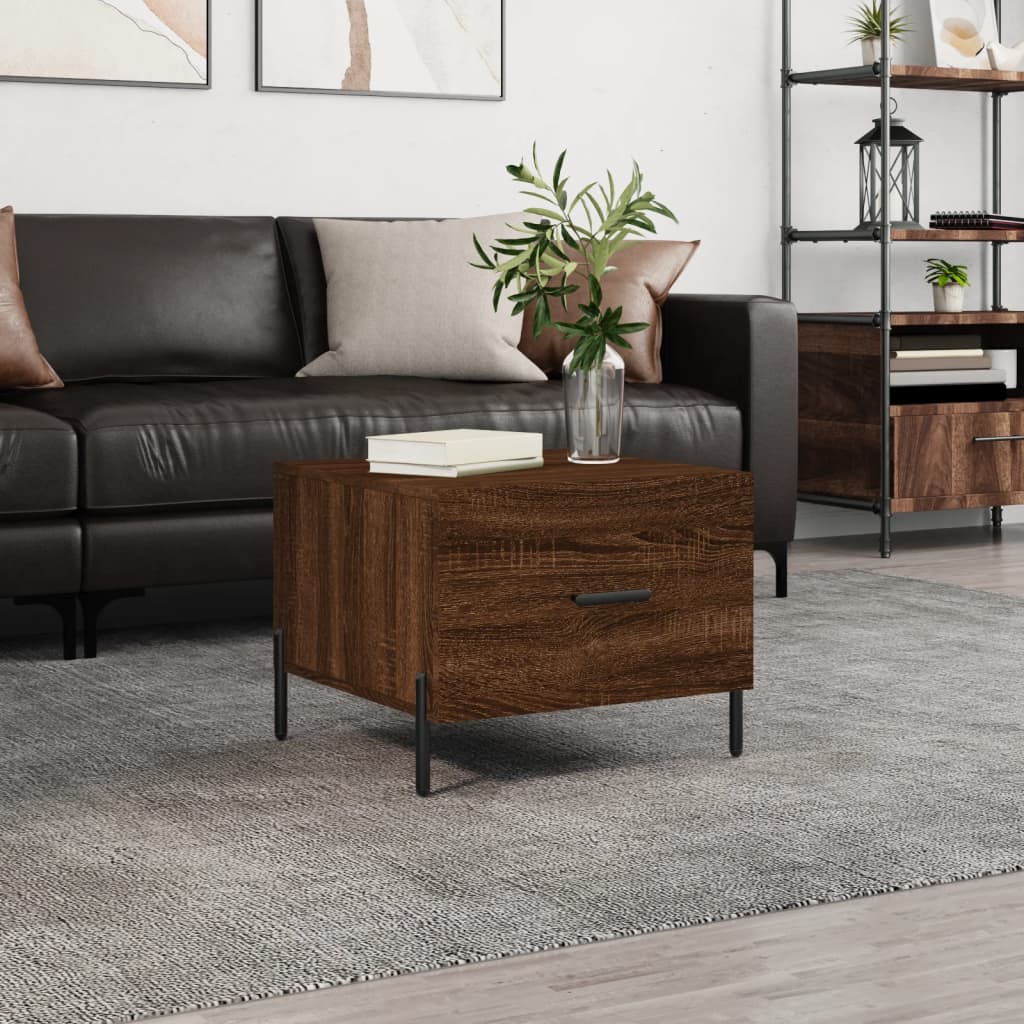 Coffee table, brown oak, 50x50x40 cm, processed wood