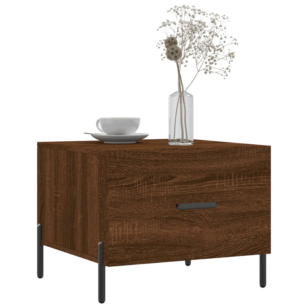 Coffee tables, 2 pcs. brown oak, 50x50x40 cm, composite wood