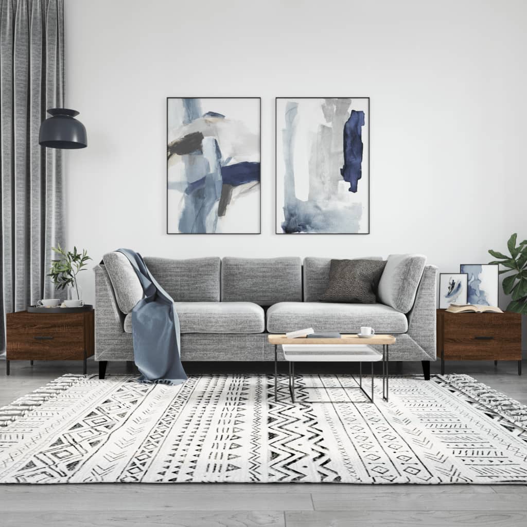 Coffee tables, 2 pcs. brown oak, 50x50x40 cm, composite wood
