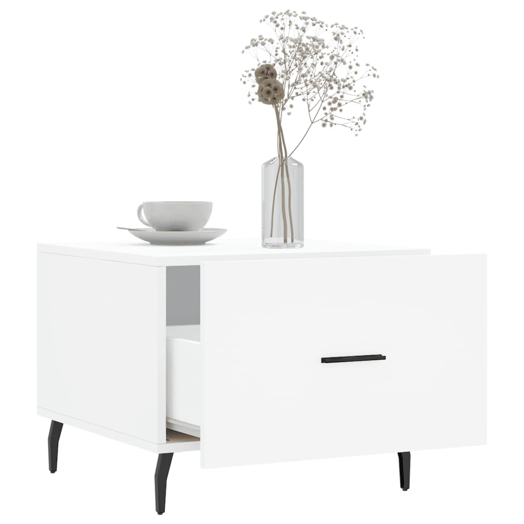 Coffee table, white, 50x50x40 cm, composite wood