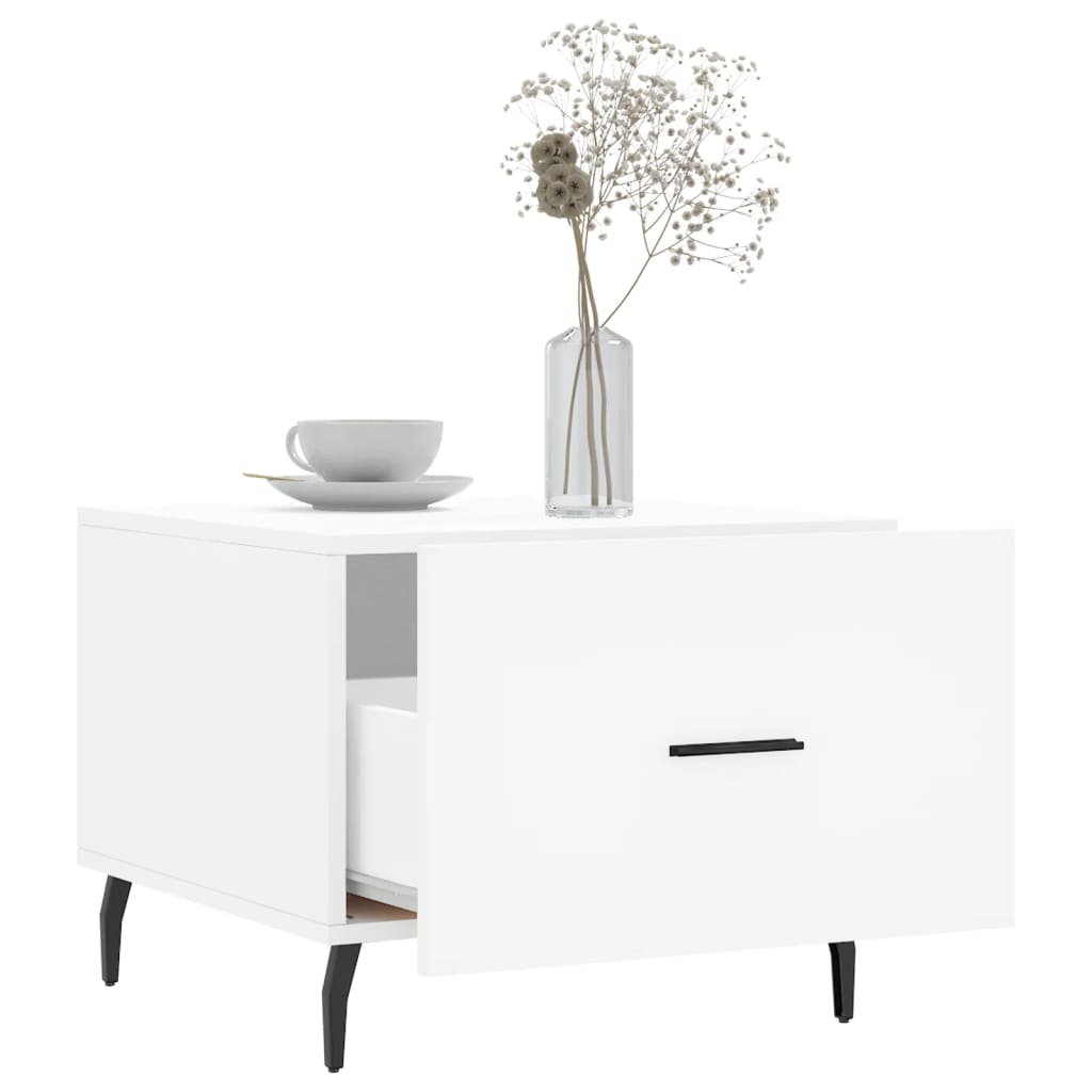Coffee tables, 2 pcs., white, 50x50x40 cm, composite wood