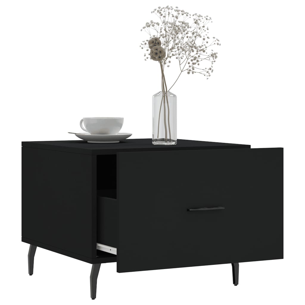 Coffee table, black, 50x50x40 cm, composite wood
