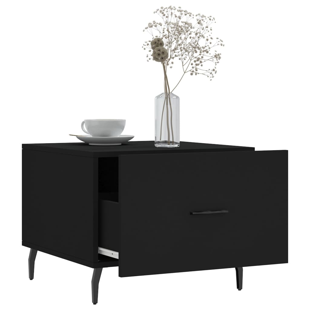 Coffee tables, 2 pcs., black, 50x50x40 cm, composite wood