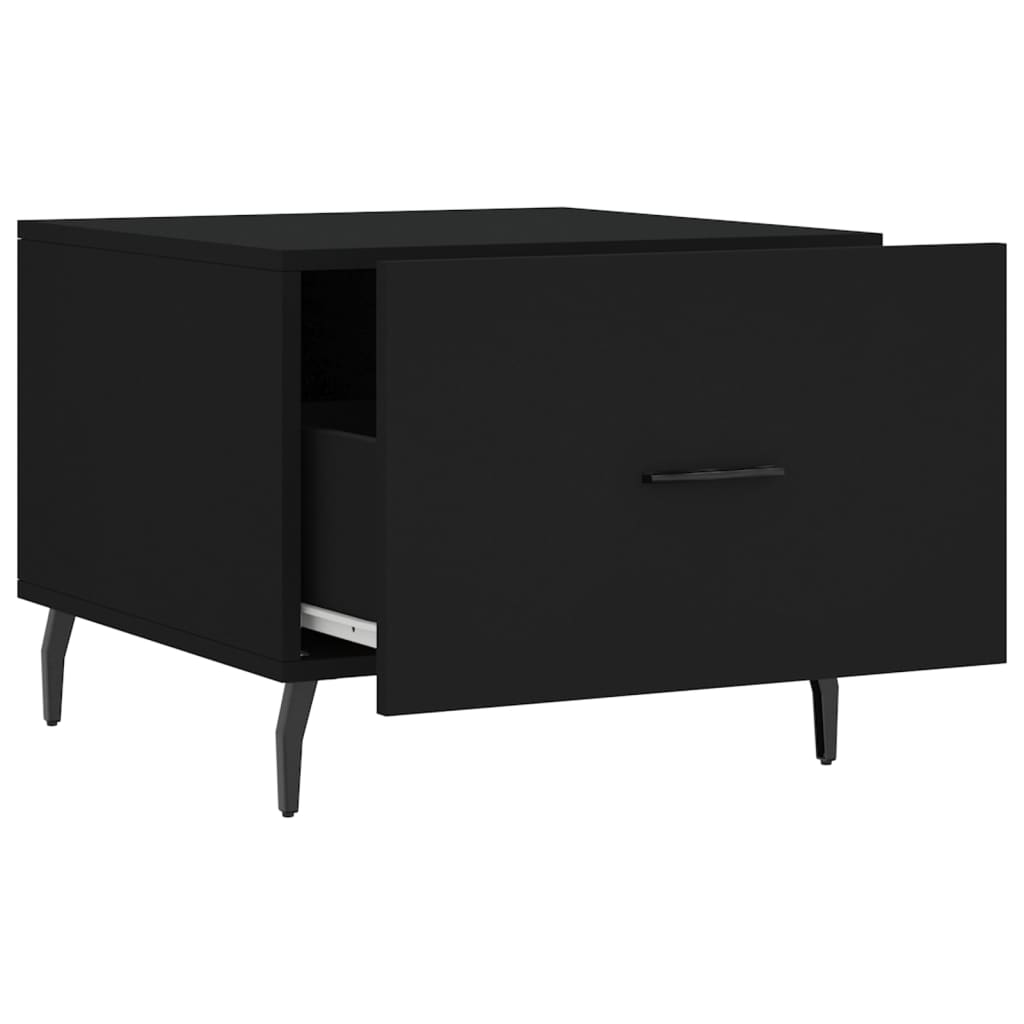 Coffee tables, 2 pcs., black, 50x50x40 cm, composite wood