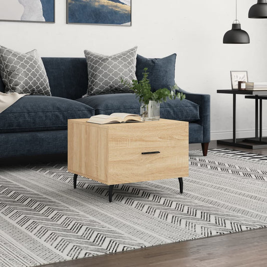 Coffee table, sonoma oak, 50x50x40 cm, processed wood