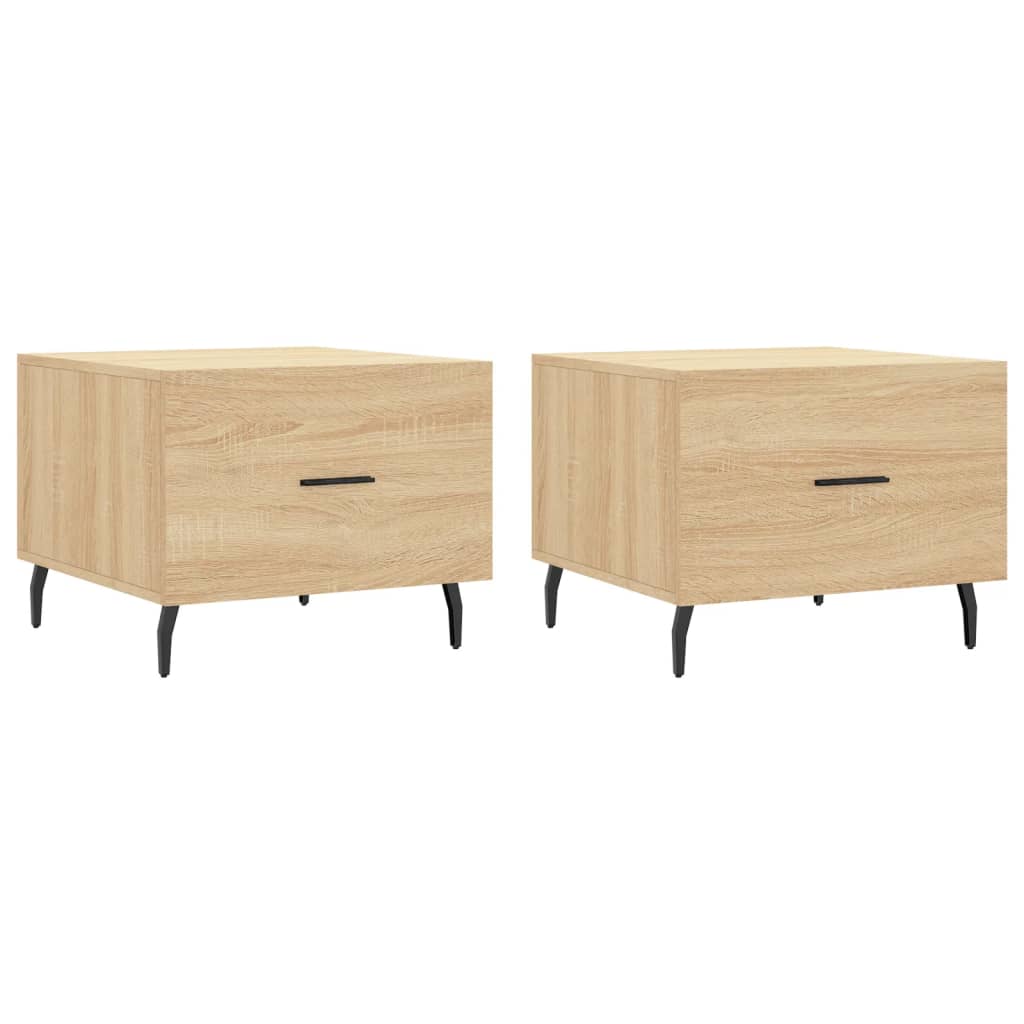 Coffee tables 2 pcs. sonoma oak 50x50x40 cm composite wood