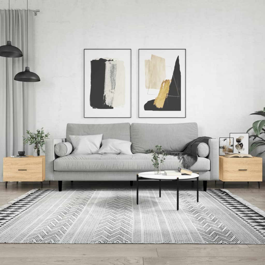 Coffee tables 2 pcs. sonoma oak 50x50x40 cm composite wood