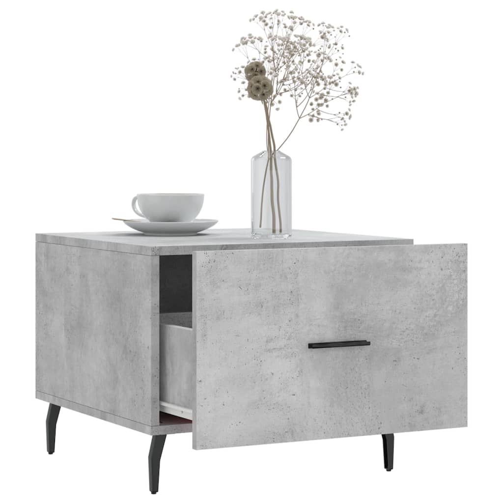 Coffee tables, 2 pcs., concrete gray, 50x50x40 cm, composite wood