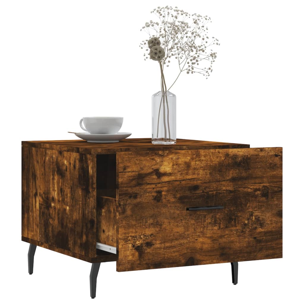 Coffee table, smoky oak, 50x50x40 cm, processed wood