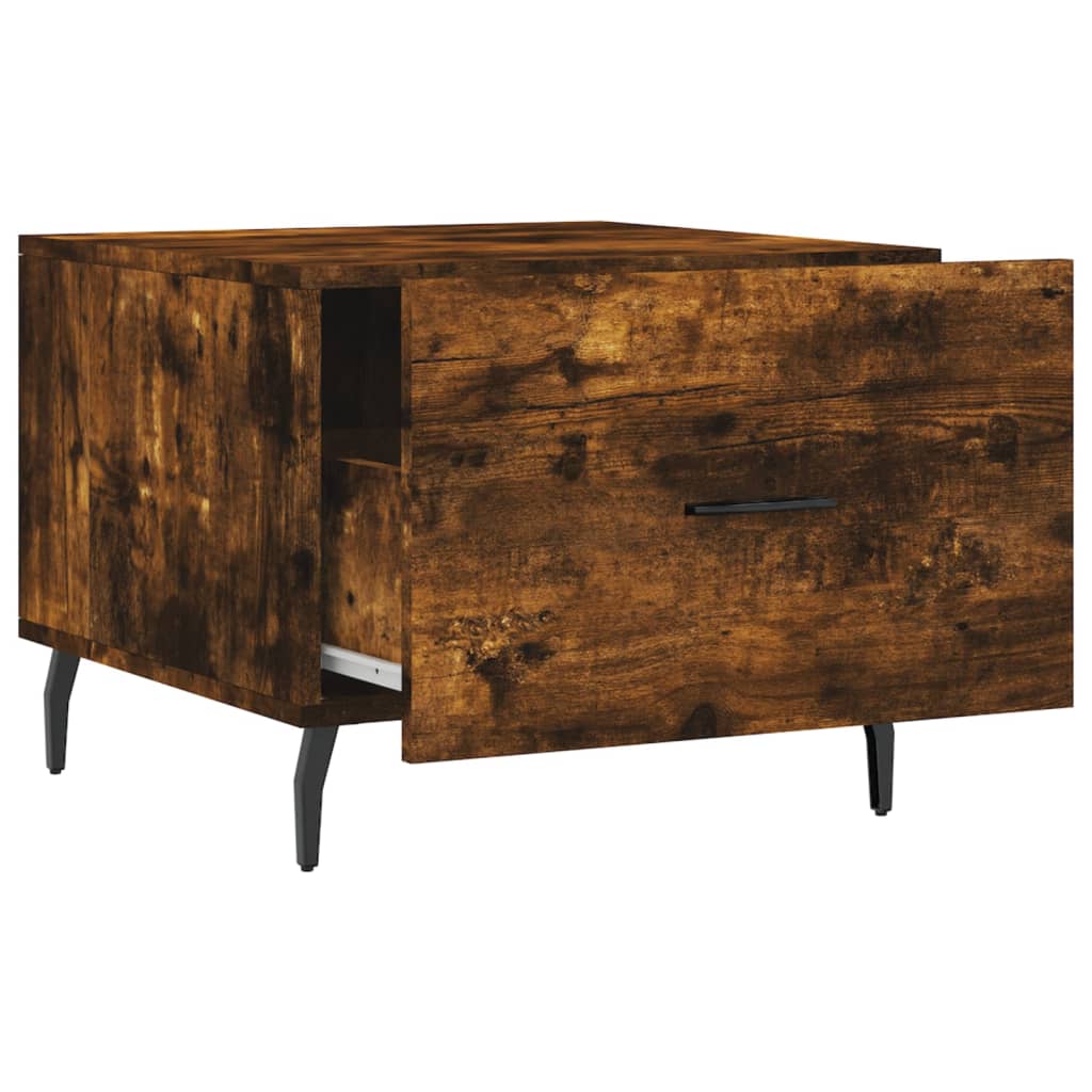 Coffee table, smoky oak, 50x50x40 cm, processed wood