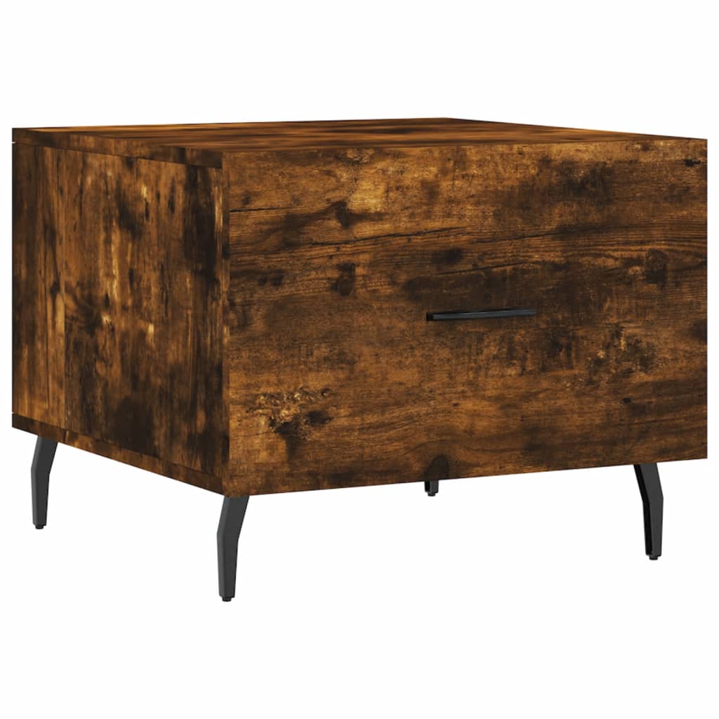 Coffee tables 2 pcs. smoky oak 50x50x40 cm composite wood