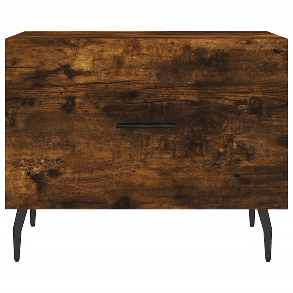 Coffee tables 2 pcs. smoky oak 50x50x40 cm composite wood