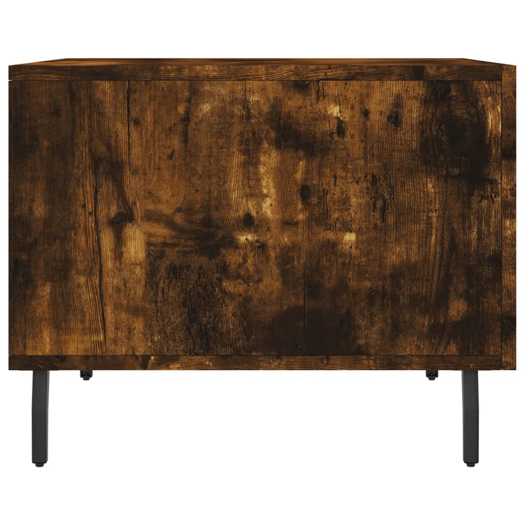 Coffee tables 2 pcs. smoky oak 50x50x40 cm composite wood