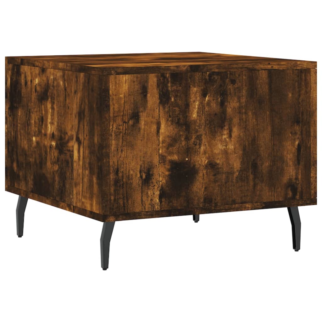 Coffee tables 2 pcs. smoky oak 50x50x40 cm composite wood