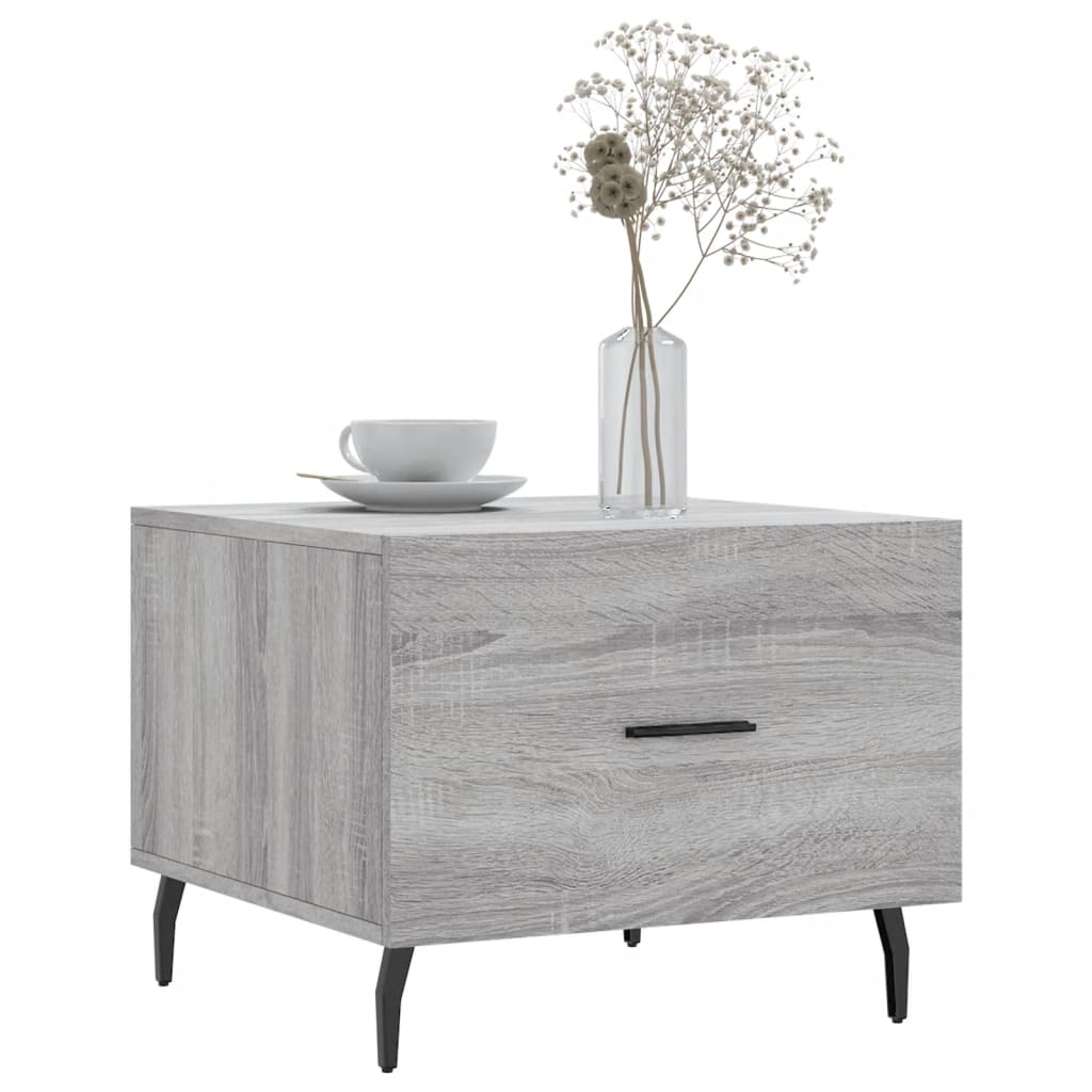 Coffee table, sonoma grey, 50x50x40 cm, processed wood