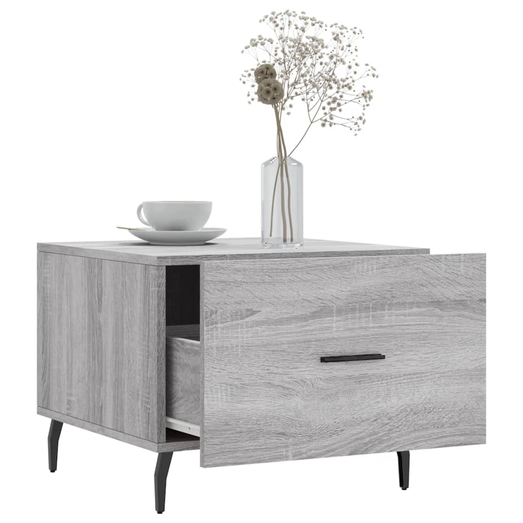 Coffee table, sonoma grey, 50x50x40 cm, processed wood