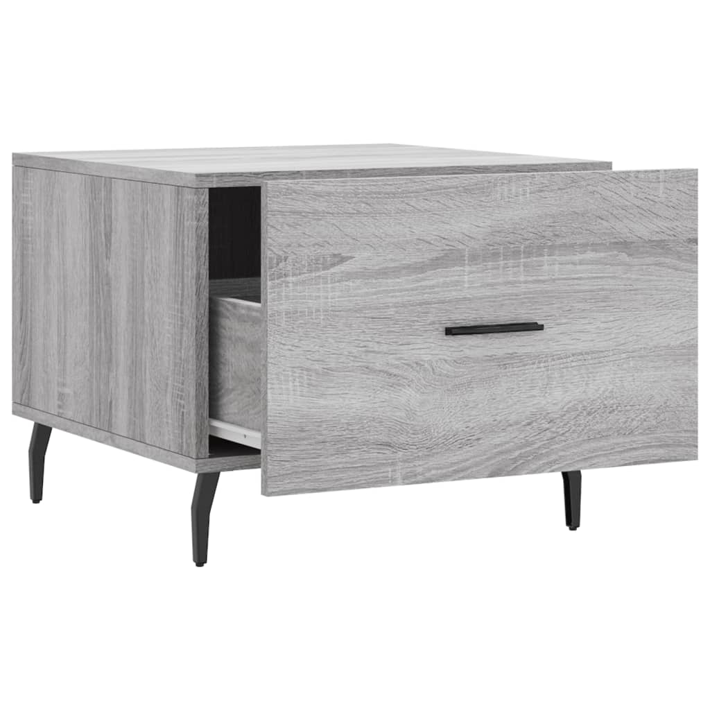 Coffee table, sonoma grey, 50x50x40 cm, processed wood