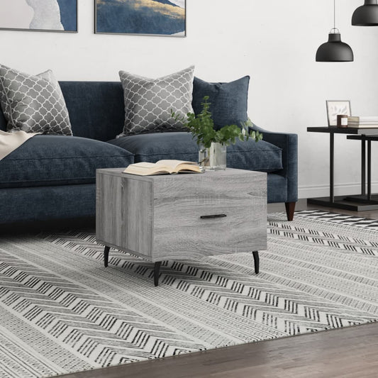 Coffee table, sonoma grey, 50x50x40 cm, processed wood
