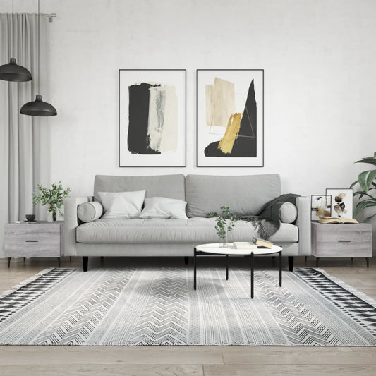 Coffee tables, 2 pcs., sonoma gray, 50x50x40 cm, composite wood