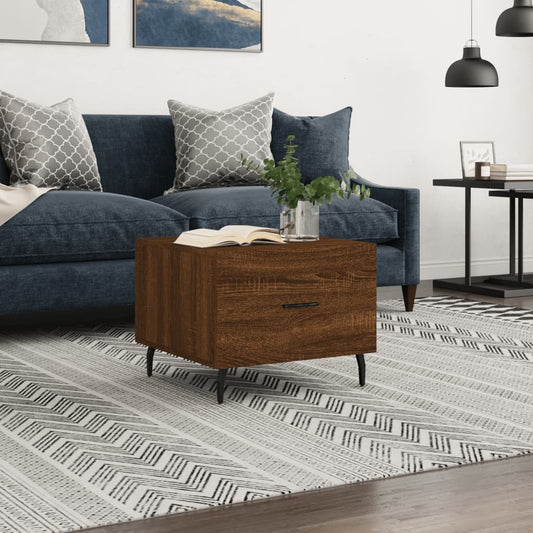 Coffee table, brown oak, 50x50x40 cm, processed wood