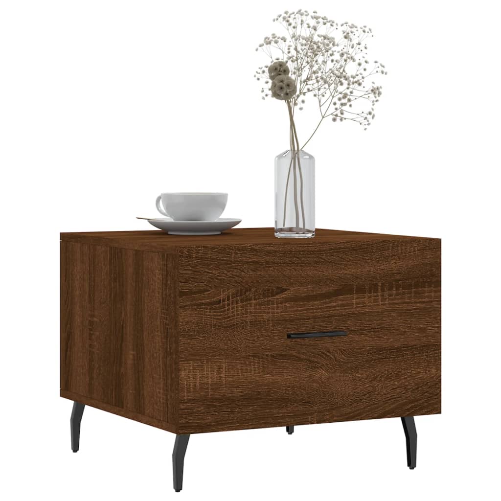 Coffee tables, 2 pcs. brown oak, 50x50x40 cm, composite wood