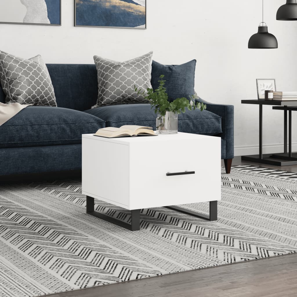 Coffee table, white, 50x50x40 cm, composite wood