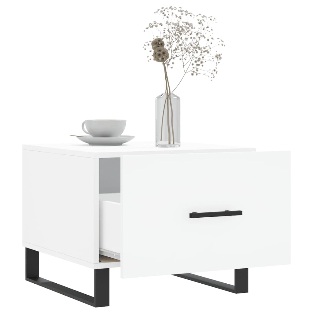 Coffee tables, 2 pcs., white, 50x50x40 cm, composite wood