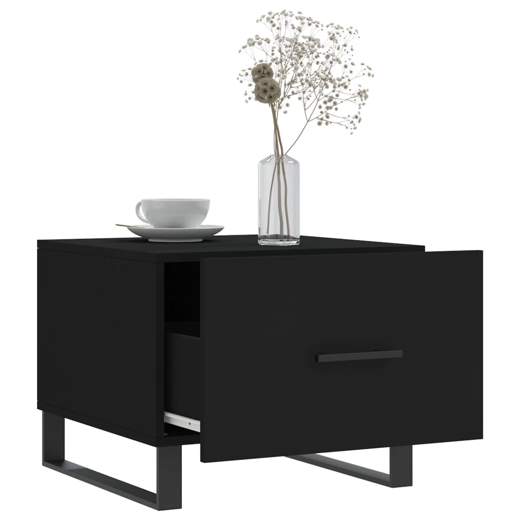 Coffee table, black, 50x50x40 cm, composite wood