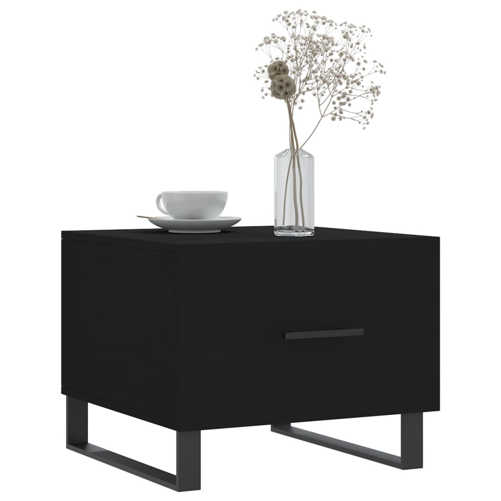 Coffee tables, 2 pcs., black, 50x50x40 cm, composite wood