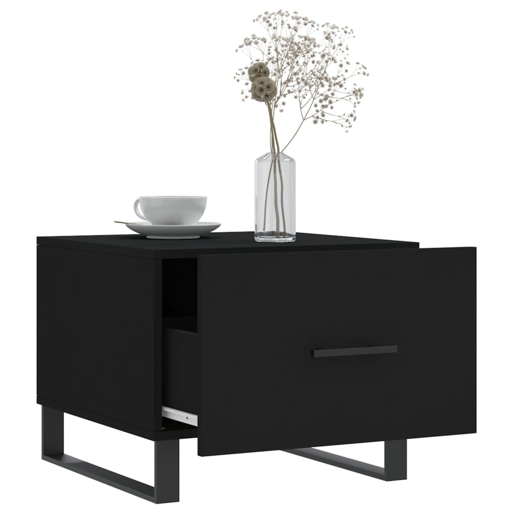Coffee tables, 2 pcs., black, 50x50x40 cm, composite wood