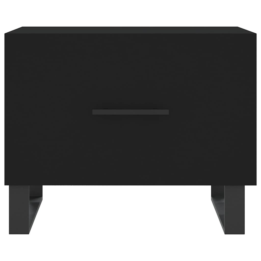Coffee tables, 2 pcs., black, 50x50x40 cm, composite wood