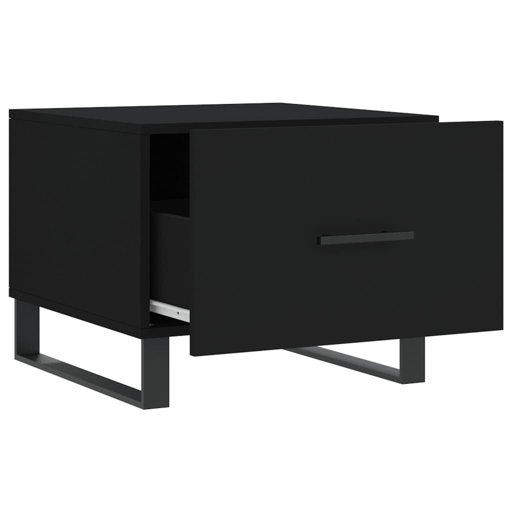 Coffee tables, 2 pcs., black, 50x50x40 cm, composite wood