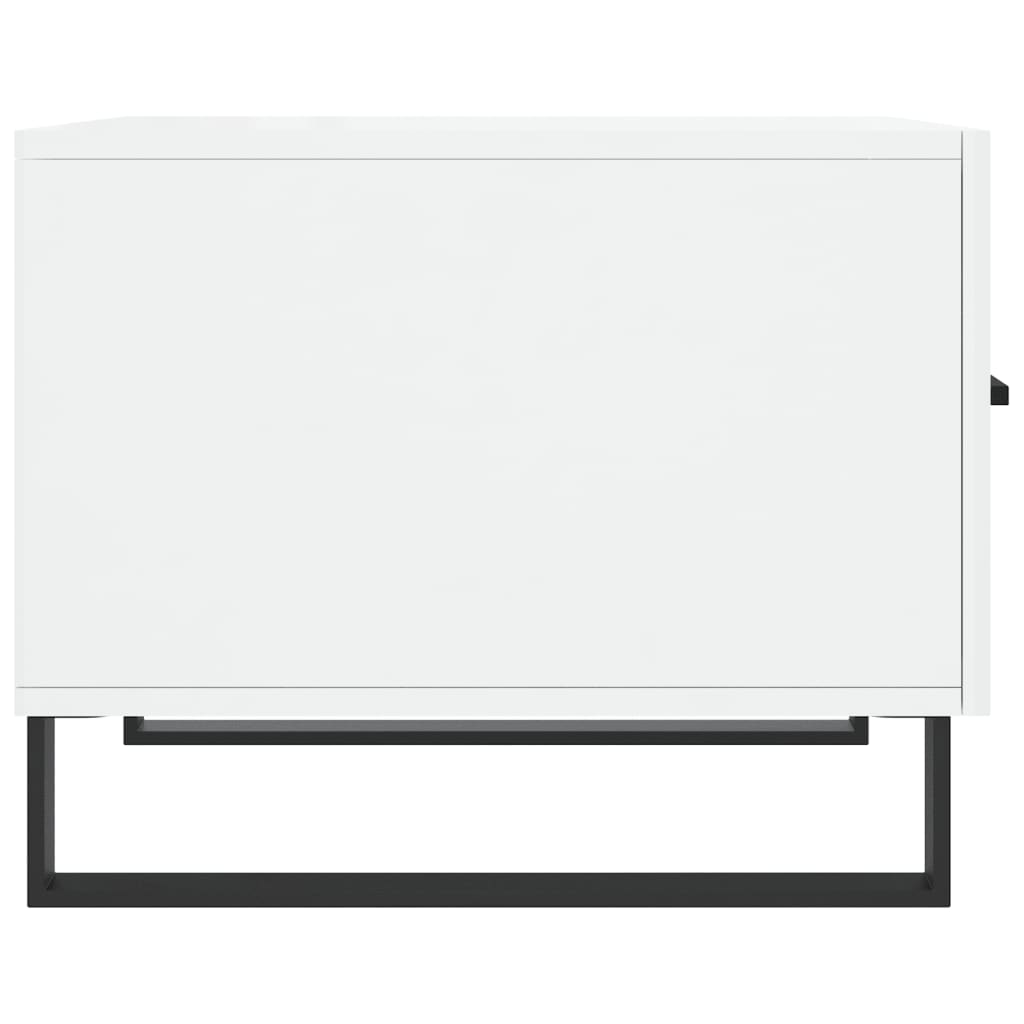 Coffee table, glossy white, 50x50x40 cm, composite wood