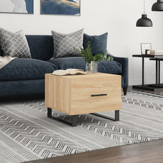 Coffee table, sonoma oak, 50x50x40 cm, processed wood