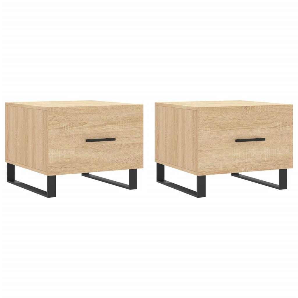 Coffee tables 2 pcs. sonoma oak 50x50x40 cm composite wood