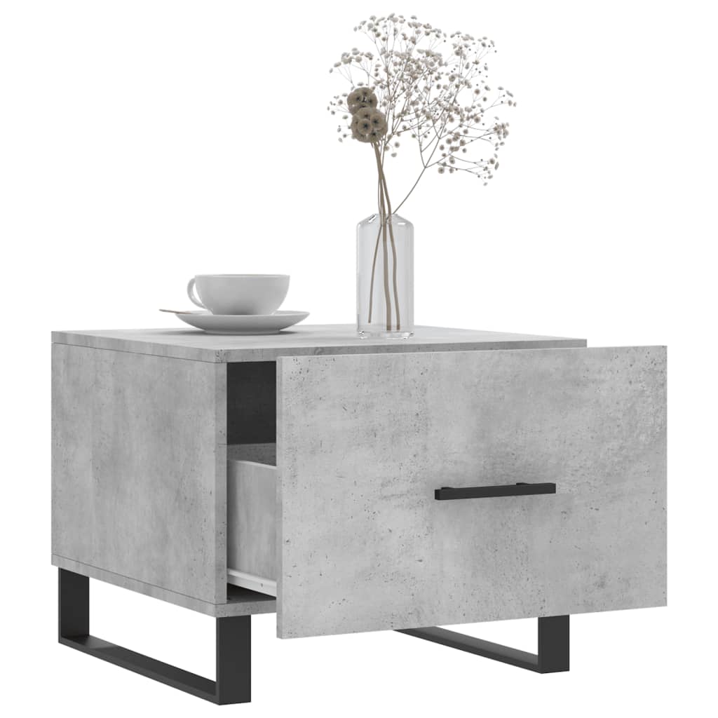 Coffee table, concrete gray, 50x50x40 cm, composite wood