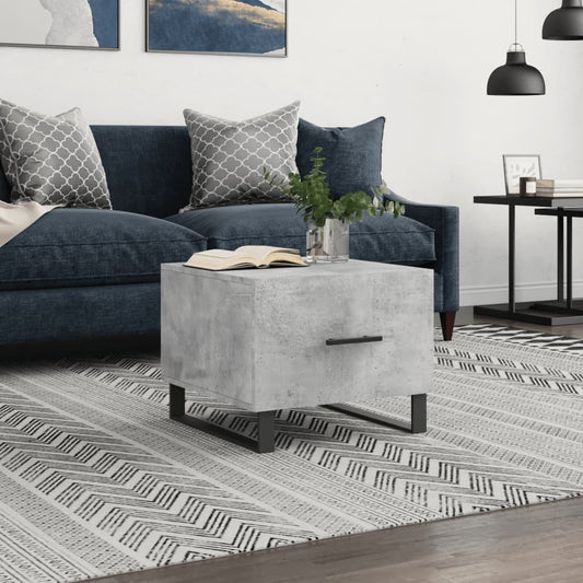 Coffee table, concrete gray, 50x50x40 cm, composite wood