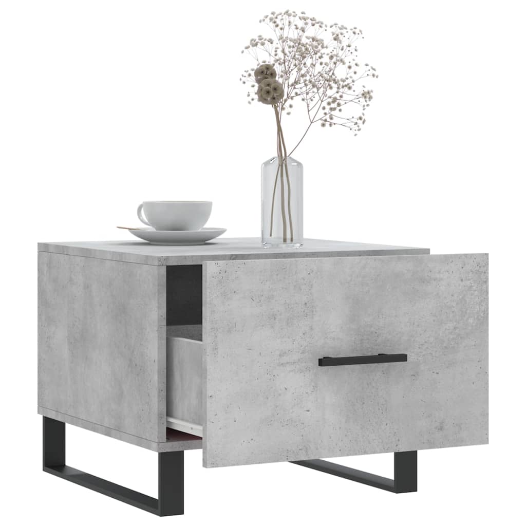 Coffee tables, 2 pcs., concrete gray, 50x50x40 cm, composite wood